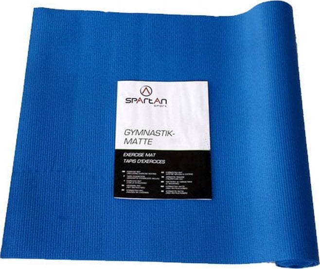 Mata Gimnastyczna do Ćwiczeń, Jogi, Pilatesu Niebieska - 0,4 cm