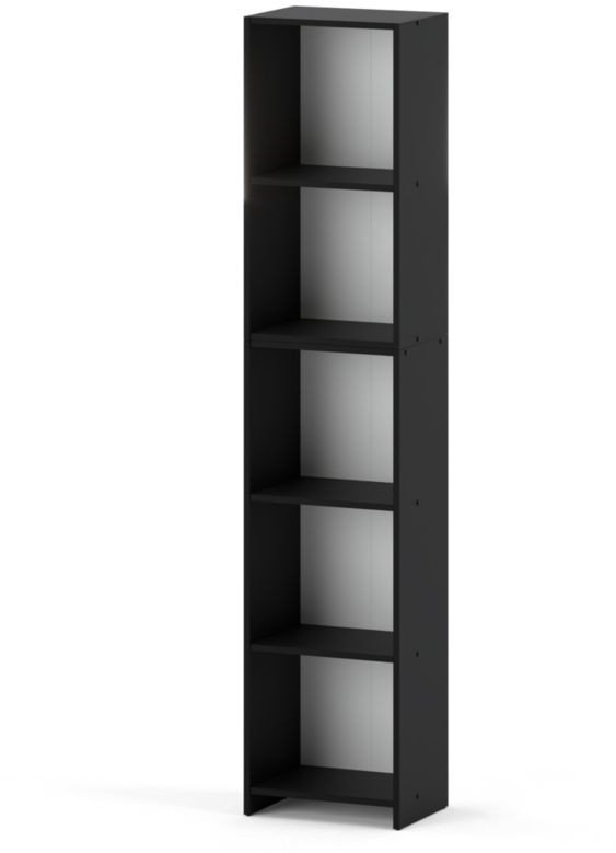 Regał Na Książki Zabawki Dla Dzieci 150cm Segregatory Półki Loftowy Czarny