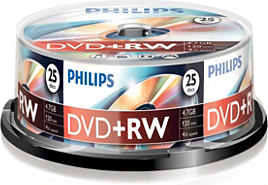 Philips DVD+RW 4.7 GB 4x 25 sztuk (DW4S4B25F/00)