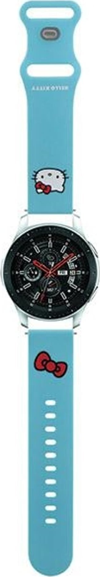 HelloKitty Hello Kitty Pasek Uniwersalny HKUWLSCHBLB Silicone Kitty Head niebieski/blue 22mm