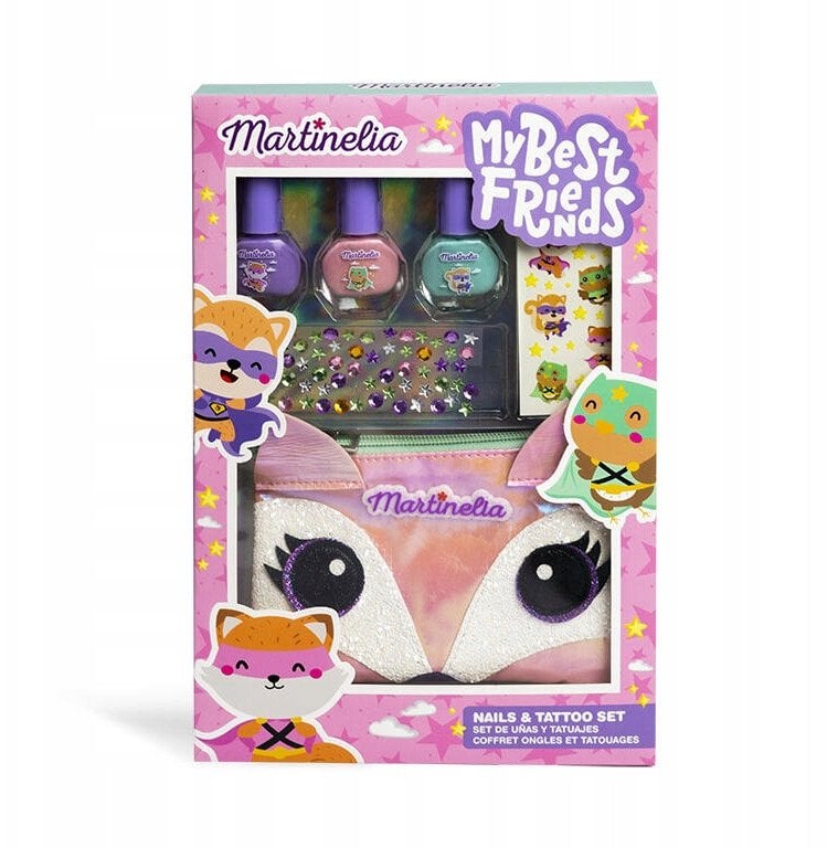 Vaikiškas manikiūro rinkinys su tatuiruotėmis Martinelia My Best Friends, 1 vnt.
