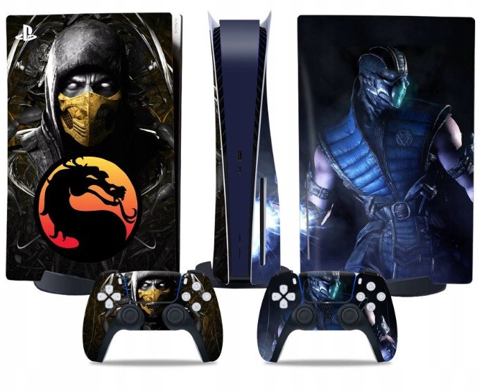 Naklejki Skórki na PlayStation 5 oraz Pady Motyw Mortal Kombat