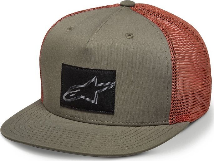 Alpinestars Czapka z daszkiem ALPINESTARS SUSSED TRUCKER HAT, Military/Orange - roz. One Size (NEW)