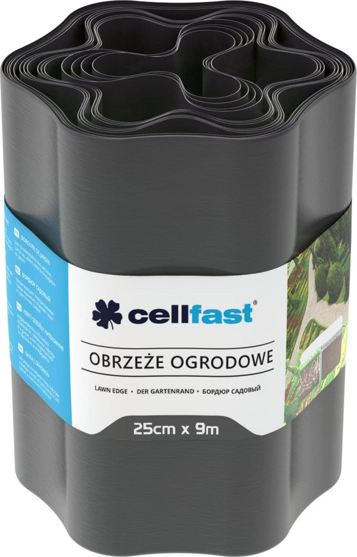 Cellfast Obrzeże ogrodowe 25cm x 9m Cellfast grafitowe