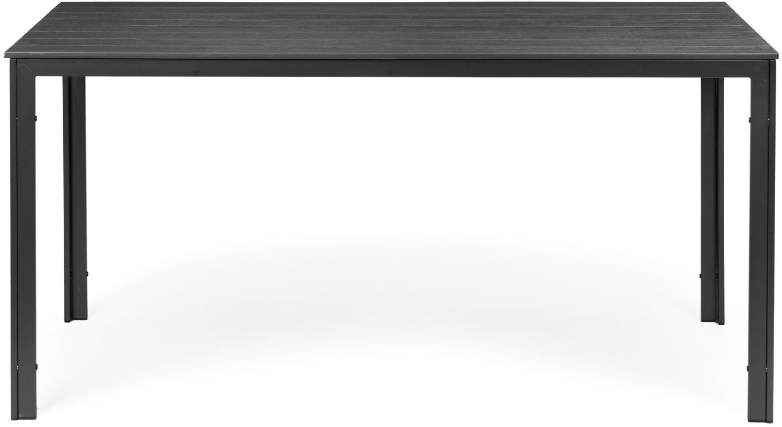 Stół ogrodowy 6-osobowy 156x78 cm polywood meble na taras szary