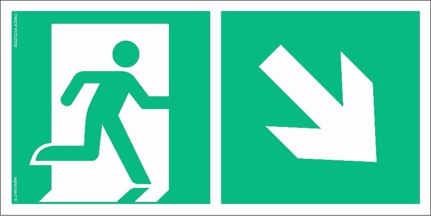 Mój dom Kierunek Do Wyjścia Ewakuacyjnego W Dół W Prawo - Libres Polska Sp Sgp-Ae098_300X150_Ps 5904937004832