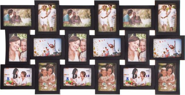 Ramka Springos Ramka na zdjęcia 18 zdjęć multiramka 10x15 czarna UNIWERSALNY