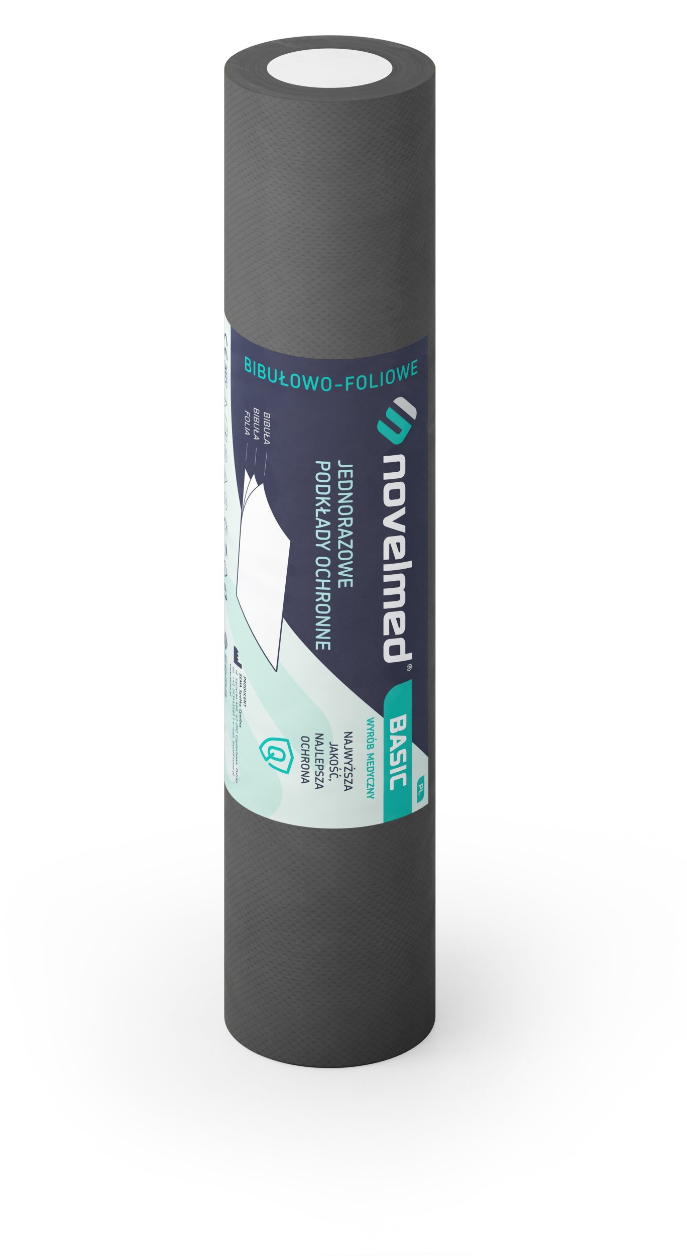 Podkład ochronny 3 warstwowy w rolce Basic Czarny 50 x 50 cm, 80 szt.