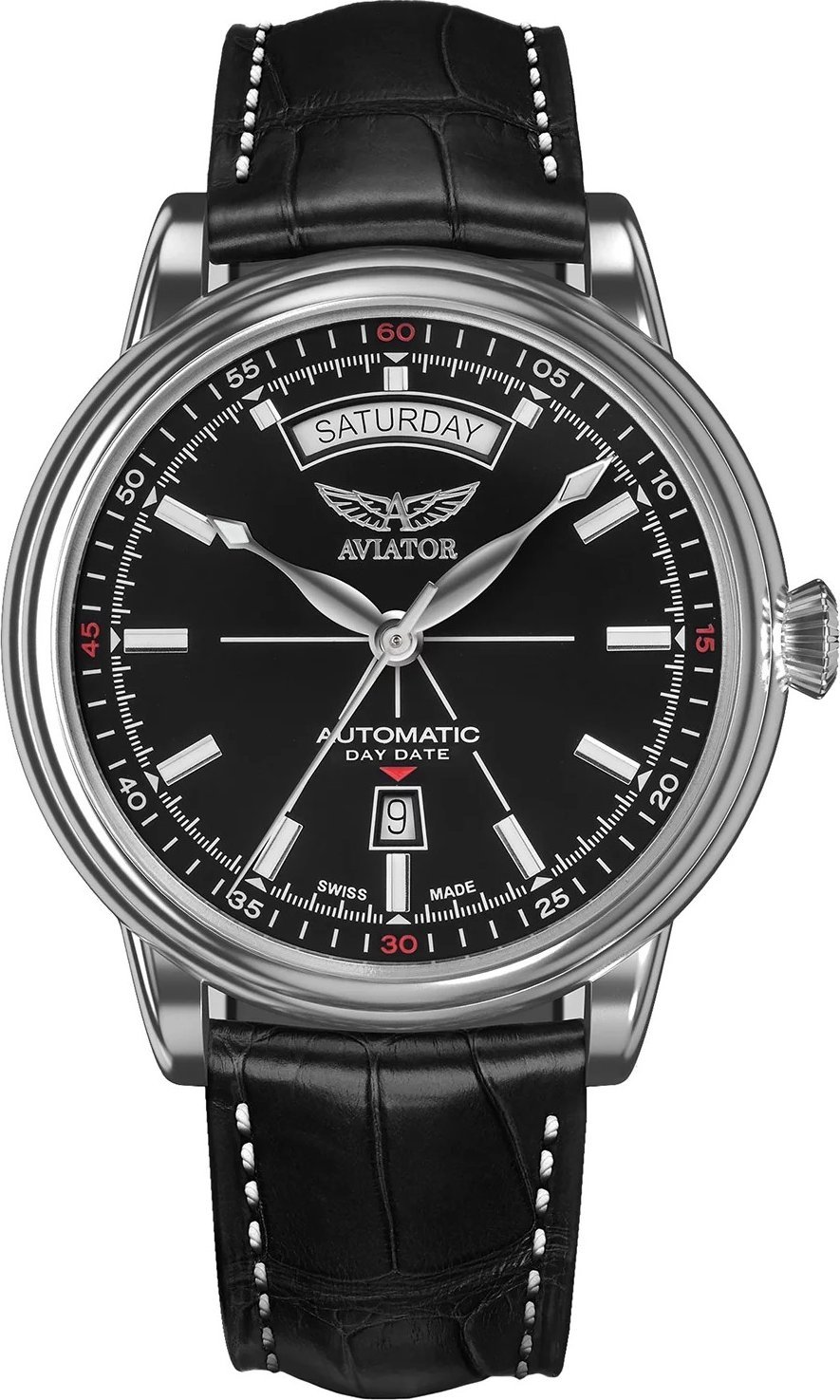 Zegarek Aviator Zegarek męski Aviator V.3.20.0.142.4 czarny