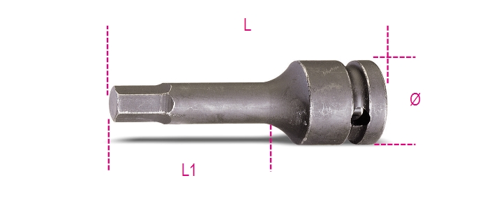 Beta Tools Nasadka trzpieniowa imbusowa hex udarowa 1/2" H14 x 78mm (007200514)