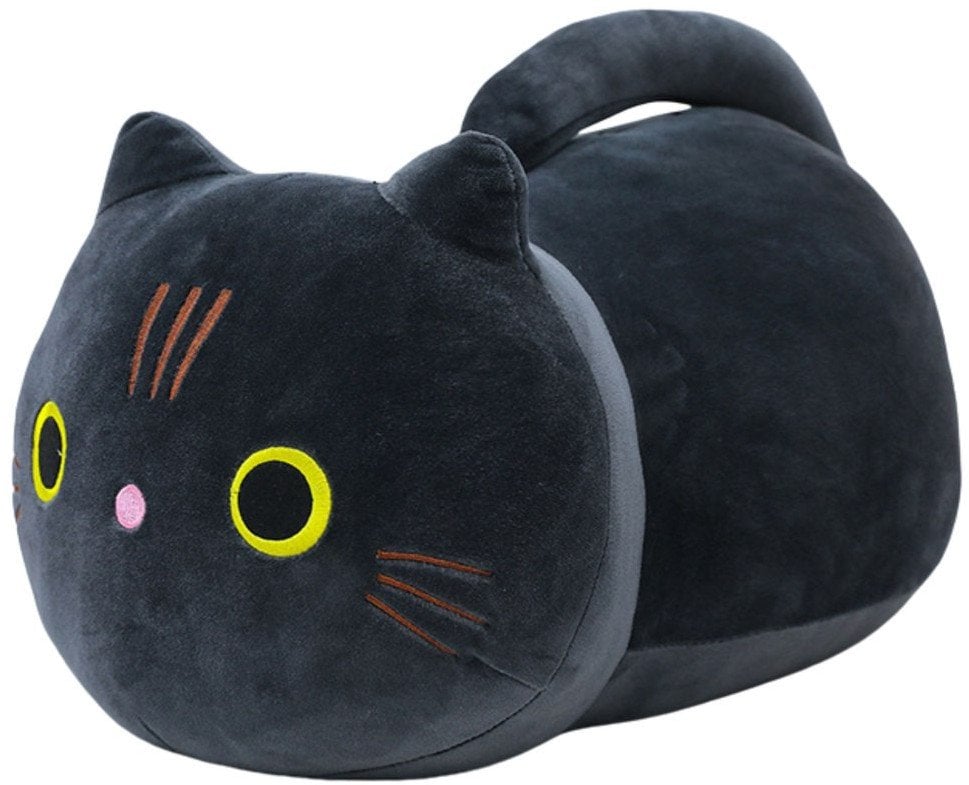 Pluszowa Maskotka Przytulanka Kot Z Długim Ogonem Czarny 40cm