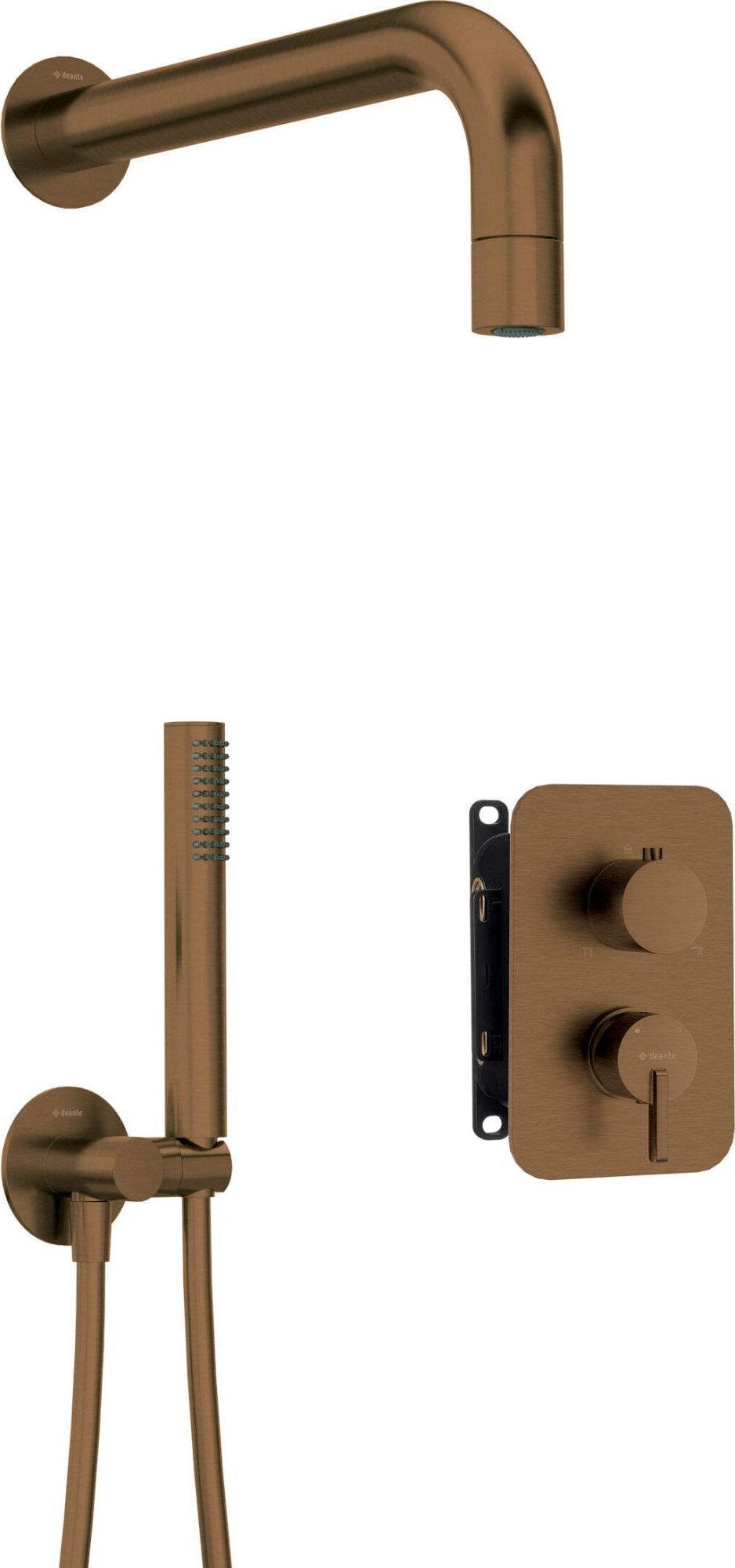 Zestaw prysznicowy podtynkowy z BOXem mieszaczowym - z główką natryskową