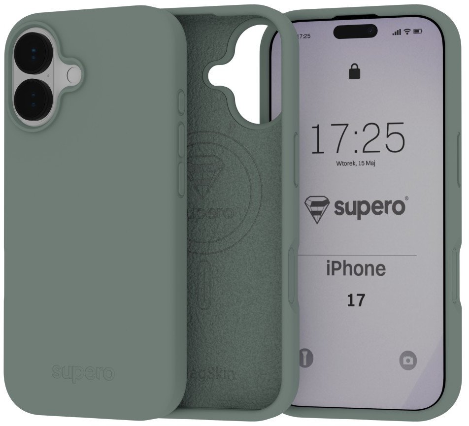 Etui silikonowe Supero MagSkin MagSafe do iPhone 17, zielone