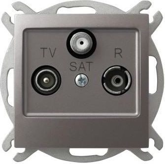 Ospel Gniazdo antenowe Impresja RTV-SAT końcowe tytan (GPA-YS/m/23)