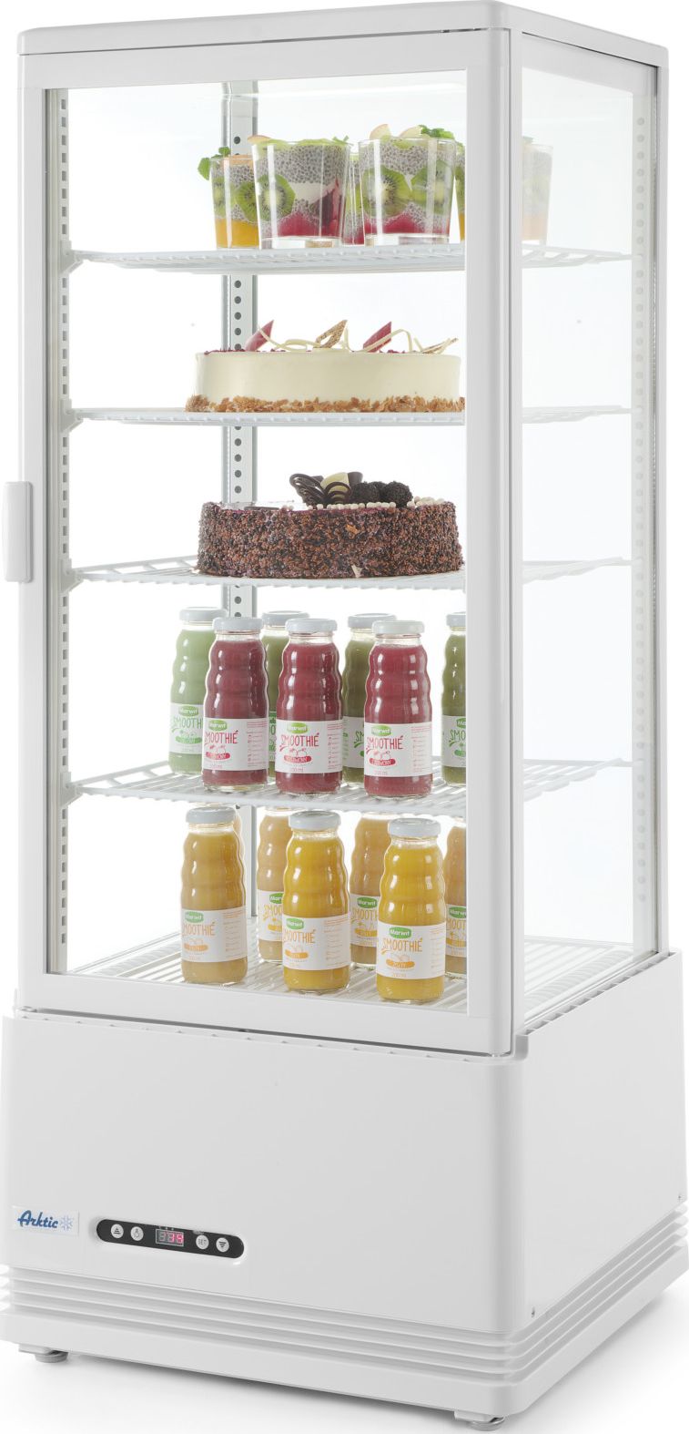 Witryna chłodnicza ARKTIC Witryna chłodnicza przeszklona 98L 4 półki biała ARKTIC Hendi 233665 Witryna chłodnicza przeszklona 98L 4 półki biała ARKTIC