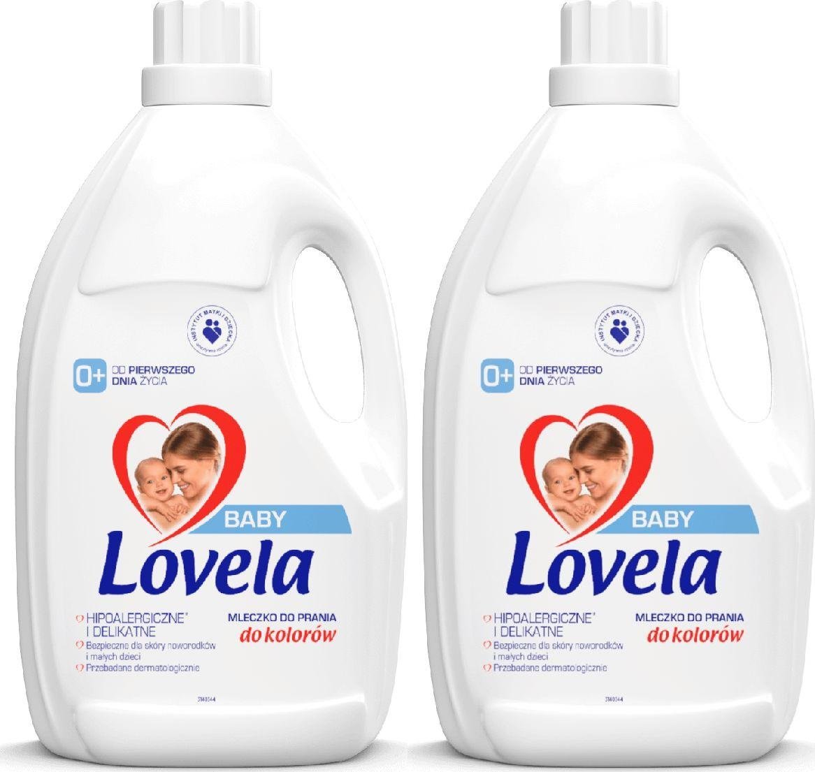 Lovela 2x Hipoalergiczne mleczko do prania ubranek niemowlęcych i dziecięcych 2,9l