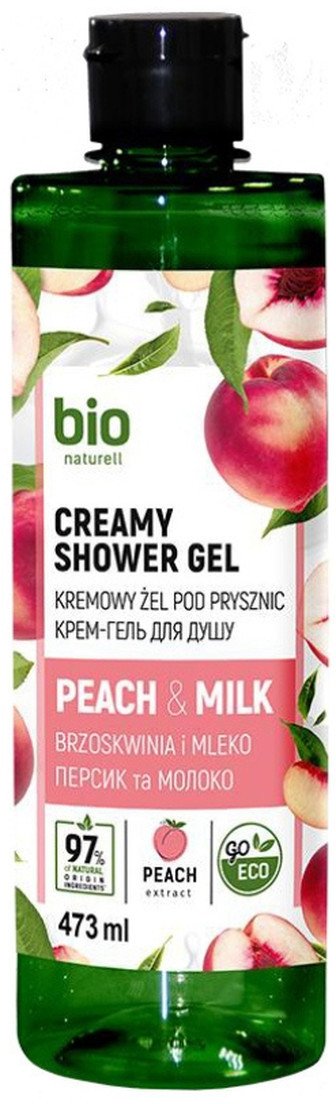 Bio Naturell żel pod prysznic Brzoskwinia i Mleko, 473 ml