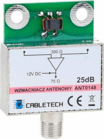 Cabletech Wzmacniacz antenowy ekranowany 25dB ANT0148 Cabletech