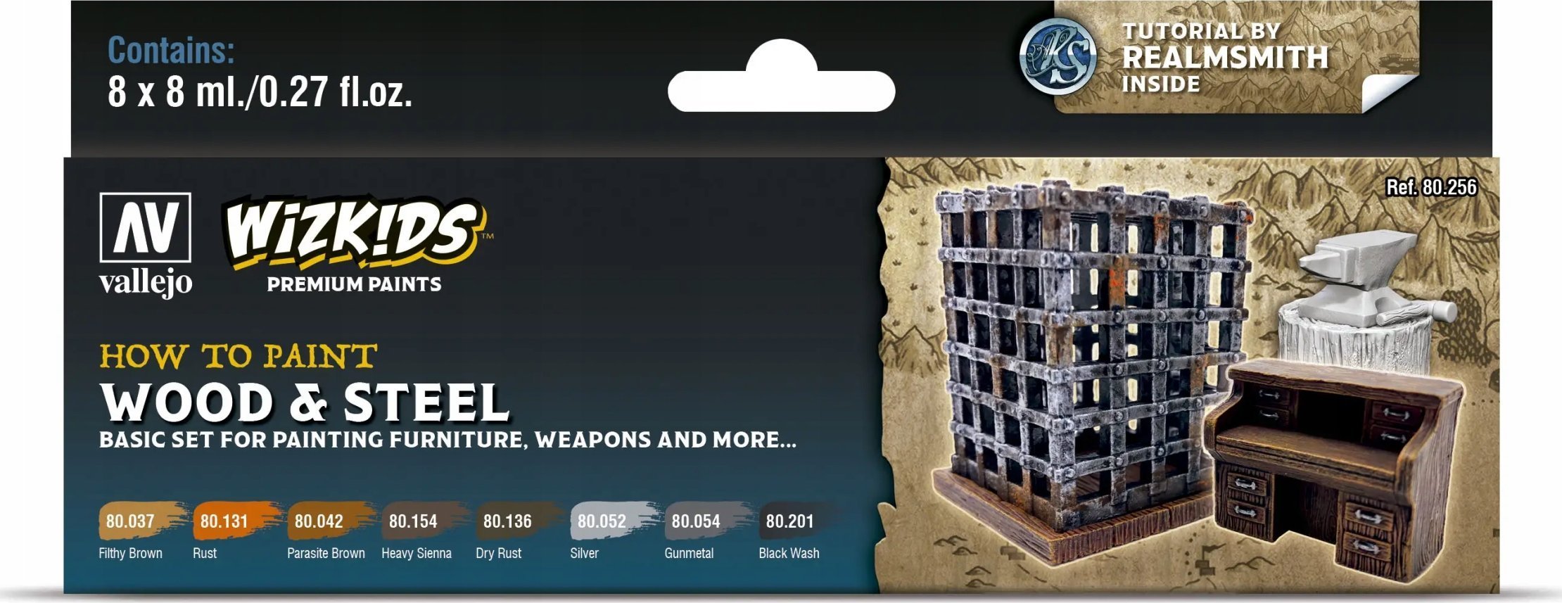 Vallejo Vallejo: Wizkids - Wood, Steel 8x8 ml