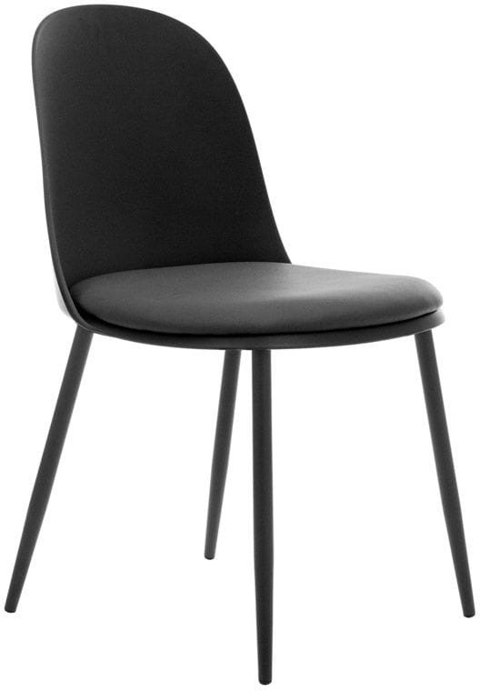CZARNE KRZESŁO Z MIĘKKIM SIEDZISKIEM ADELE