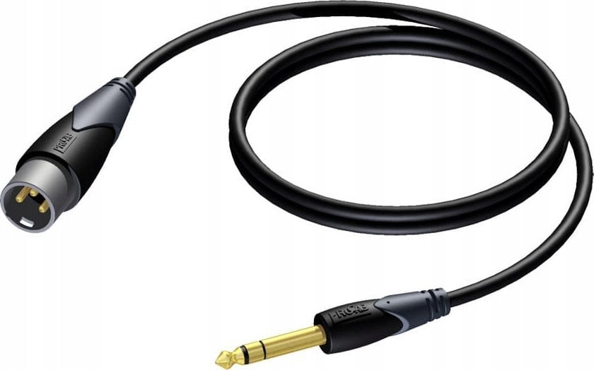 Kabel Procab Kabel PROCAB CLA724/5, XLR (M) do 6,3 mm jack (M) stereo (5m)