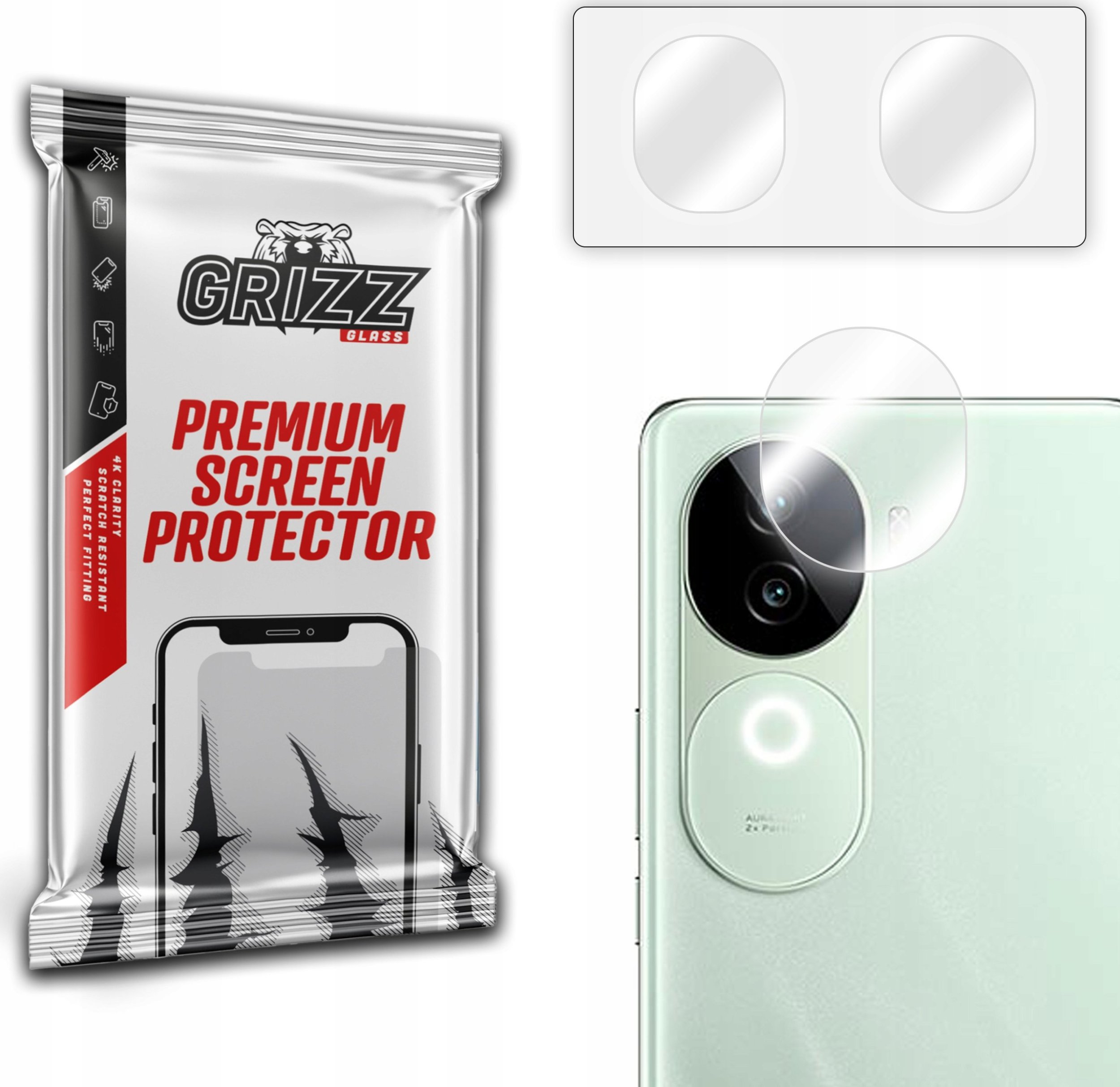 GrizzGlass Szkło na aparat GrizzGlass HybridGlass Camera do Vivo iQOO Z9s