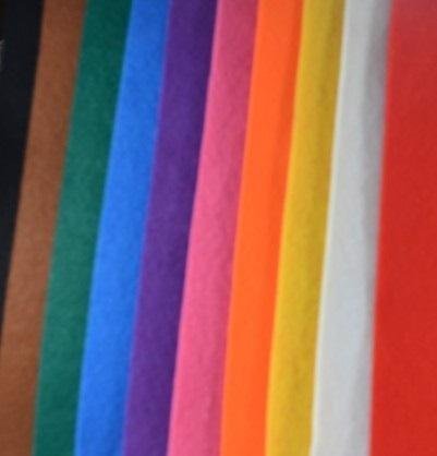 Filc kolorowy 1,5mm 20x30cm 10 arkuszy