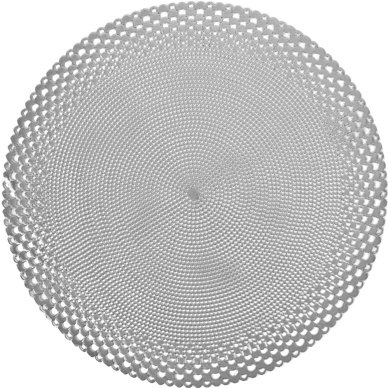 Mata dekoracyjna 38 cm Roma 60253 Srebrna