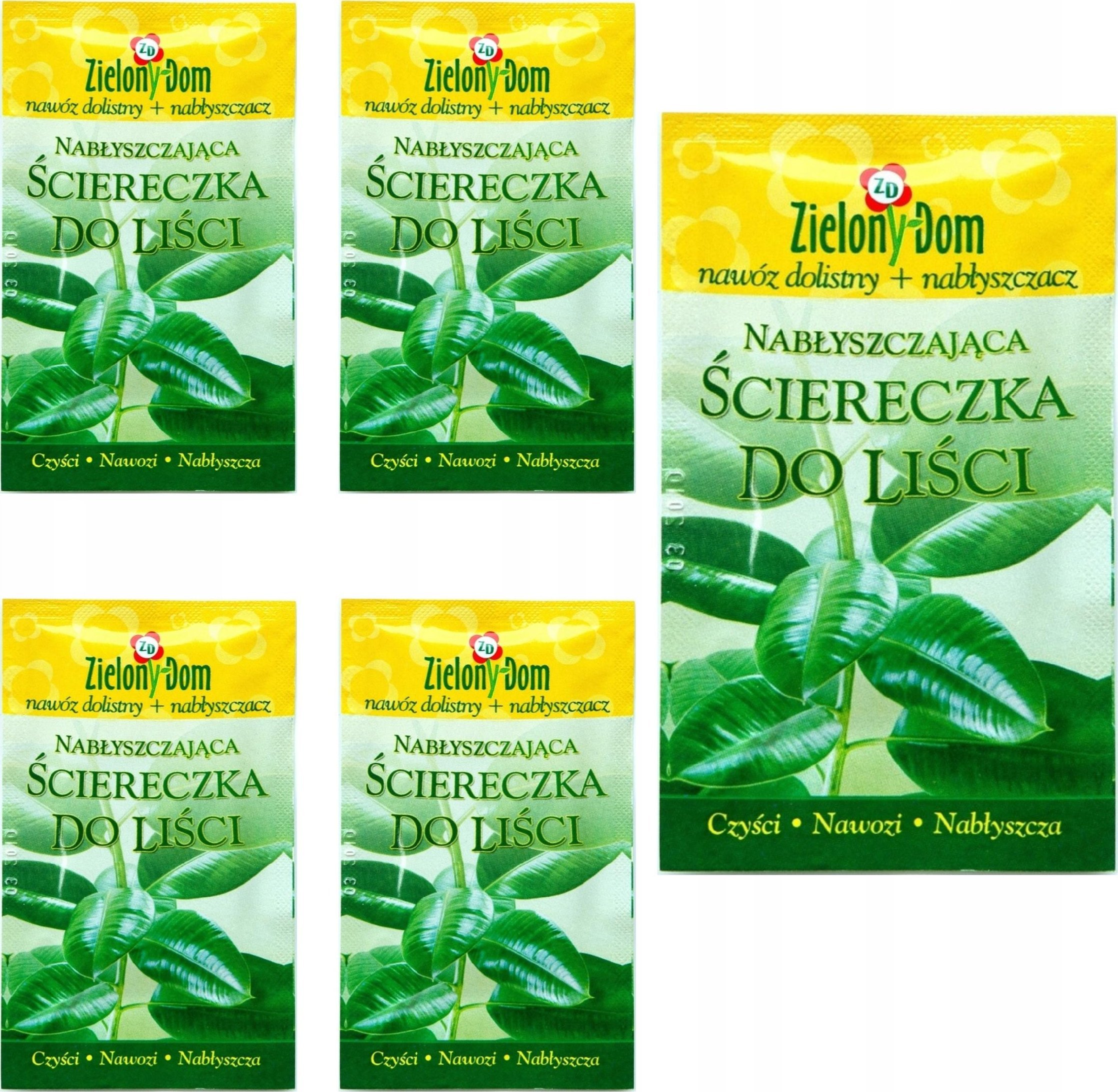 5x Chusteczki pielęgnujące do liści, ściereczka do roślin, kwiatów