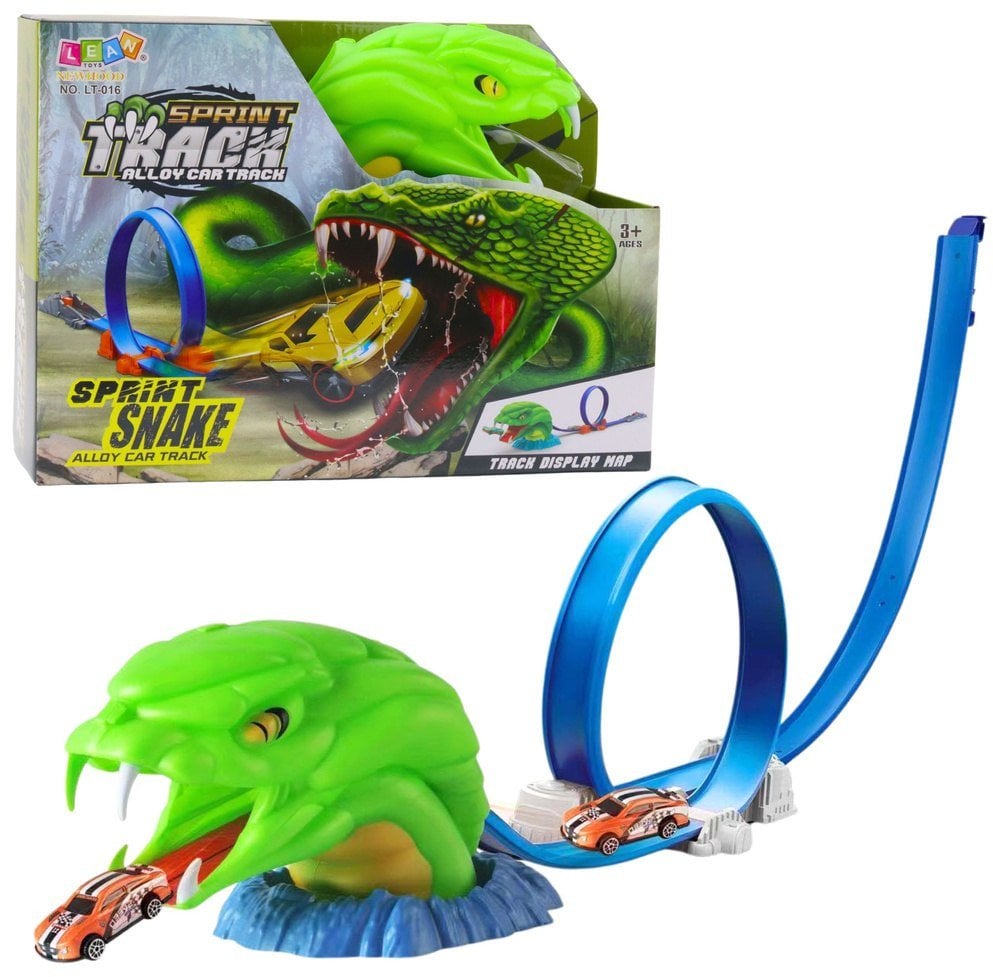 Tor Samochodowy Katapulta Wyrzutnia Pętla Wąż LEAN Toys