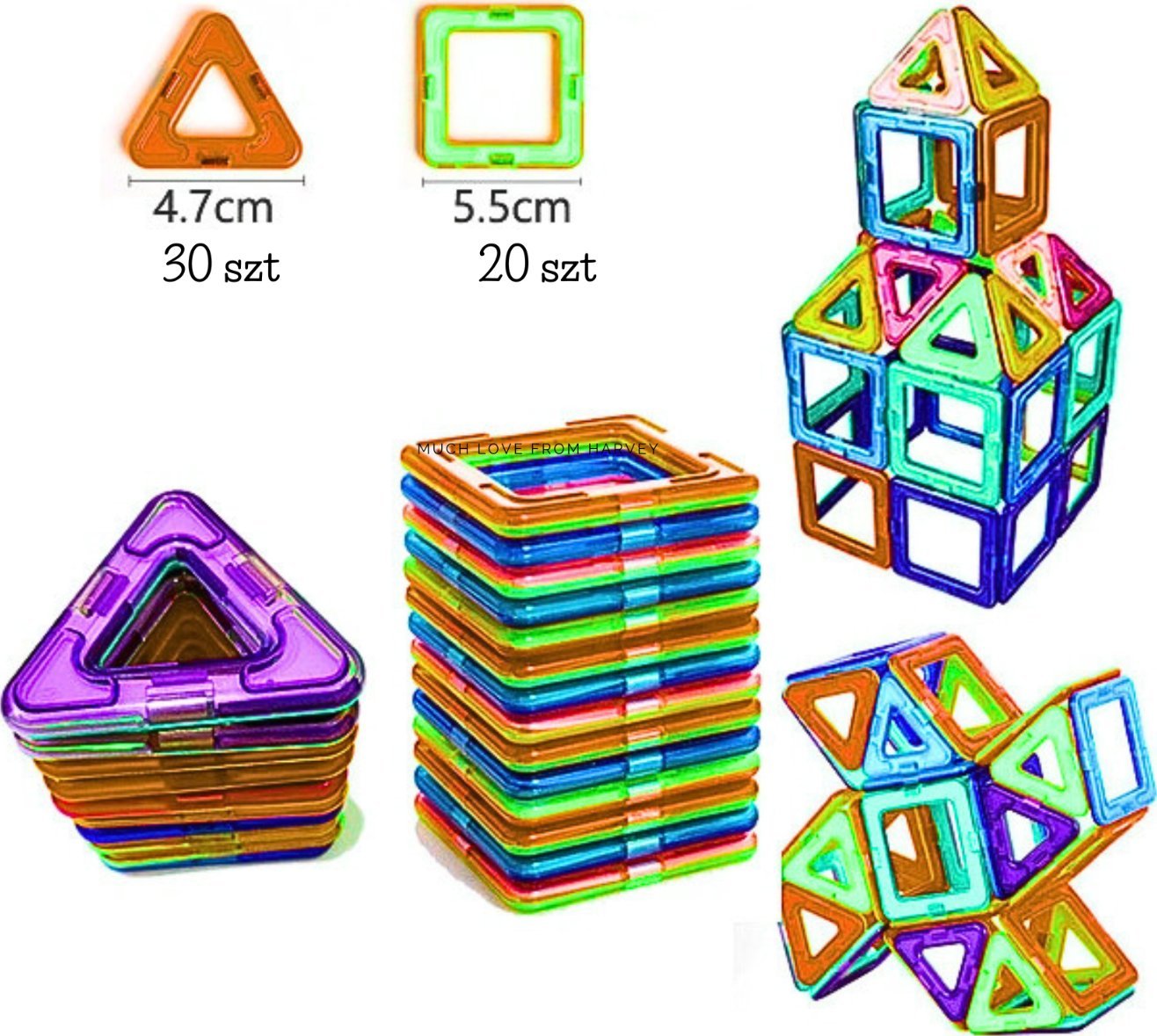 Magnetyczne Klocki Konstrukcyjne Dla Dzieci 50 Elementów