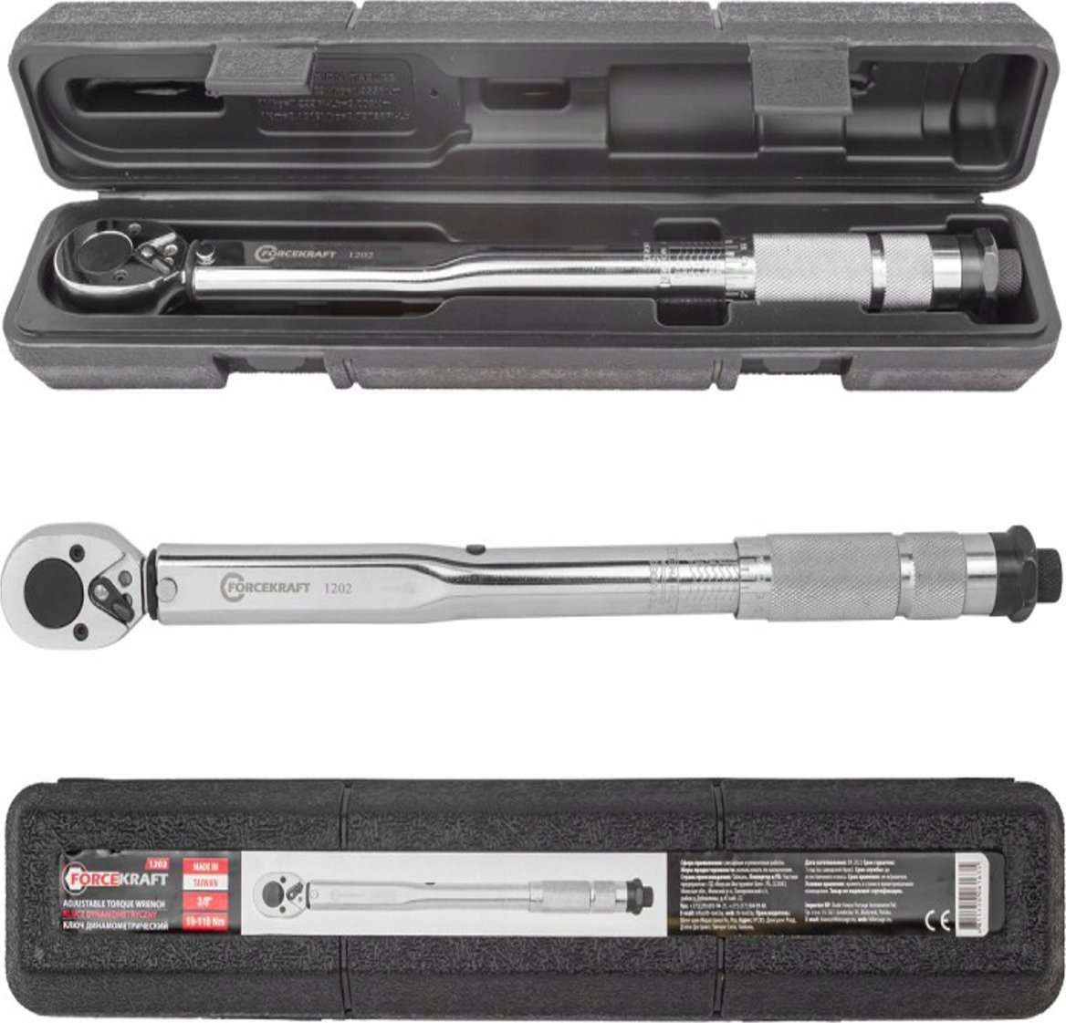 Forcekraft Klucz dynamometryczny 19-110Nm, 3/8"