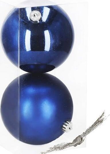 Springos Bombki choinkowe 2 szt. ozdoby świąteczne zawieszki 15 cm granatowe UNIWERSALNY