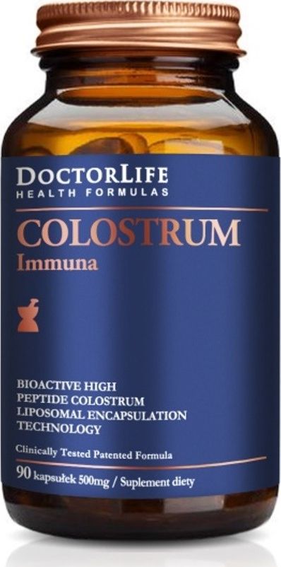 Doctor Life DOCTOR LIFE_Colostrum Immunab bio-aktywne kolostrum 500mg suplement diety 90 kapsułek