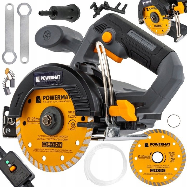 PRZECINARKA TARCZOWA DO PŁYTEK GRESU GLAZURY KAMIENIA NA WODĘ 1400W 125MM