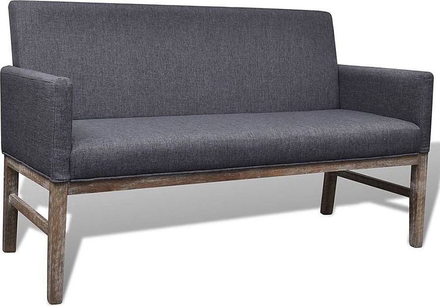 Elior Elegancka ławka tapicerowana Armis ciemnoszara