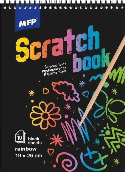 MFP paper wydrapywanka blok 26x19cm 10l czarna/tęczowa 1032116