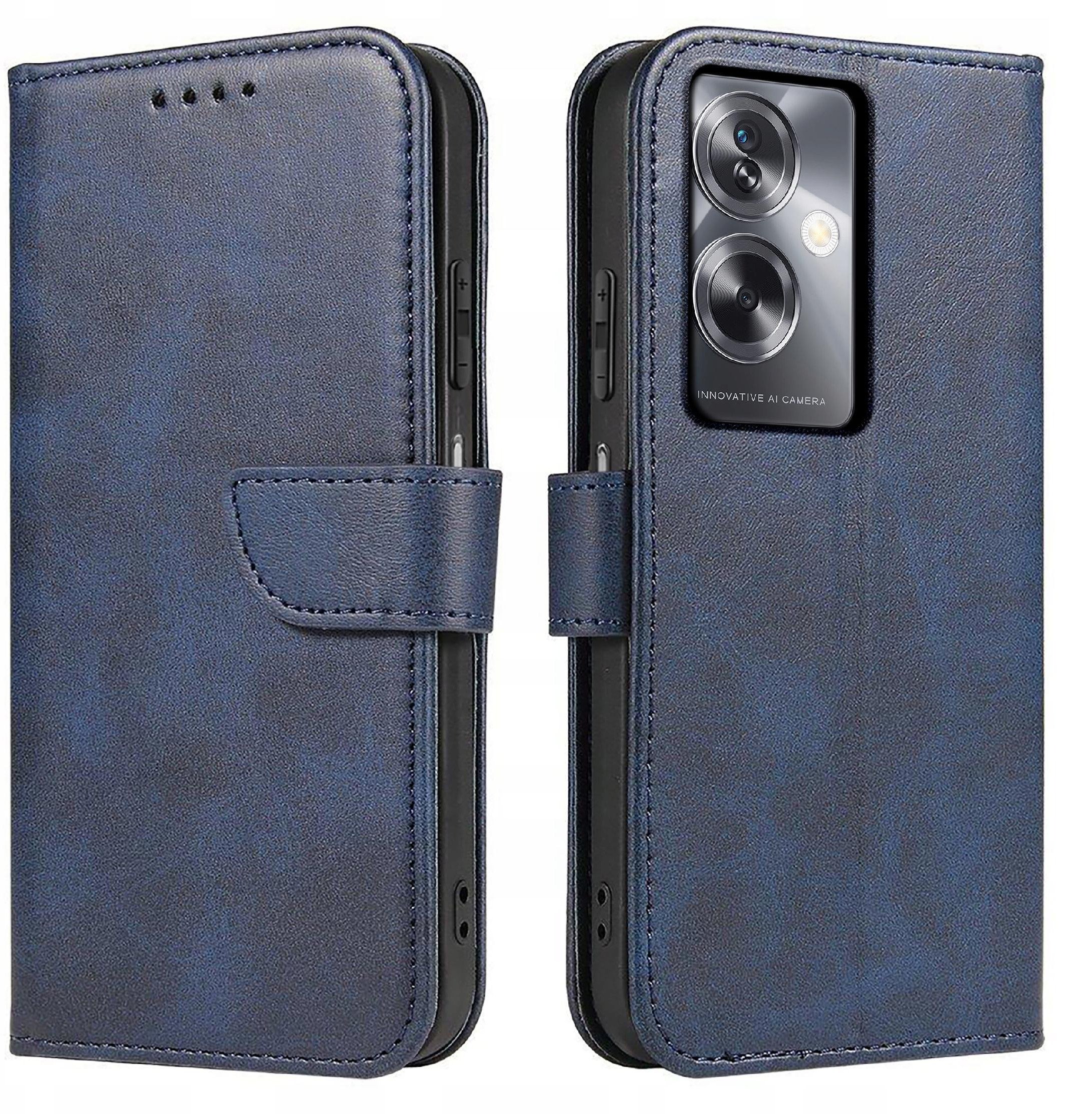 Etui do Oppo A79 5G Skórzane PORTFEL SKIN CASE +Szkło