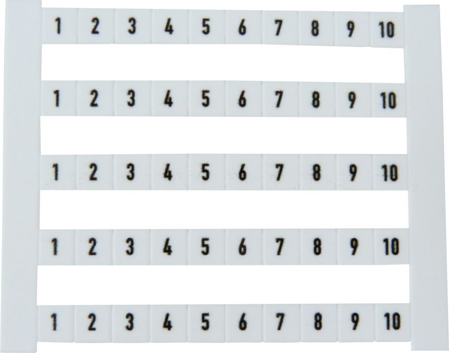 Weidmuller Oznaczniki kablowe poziome z nadrukiem 1-10 DEK 5 FWZ 5pasków 0523060001 Weidmller 1726