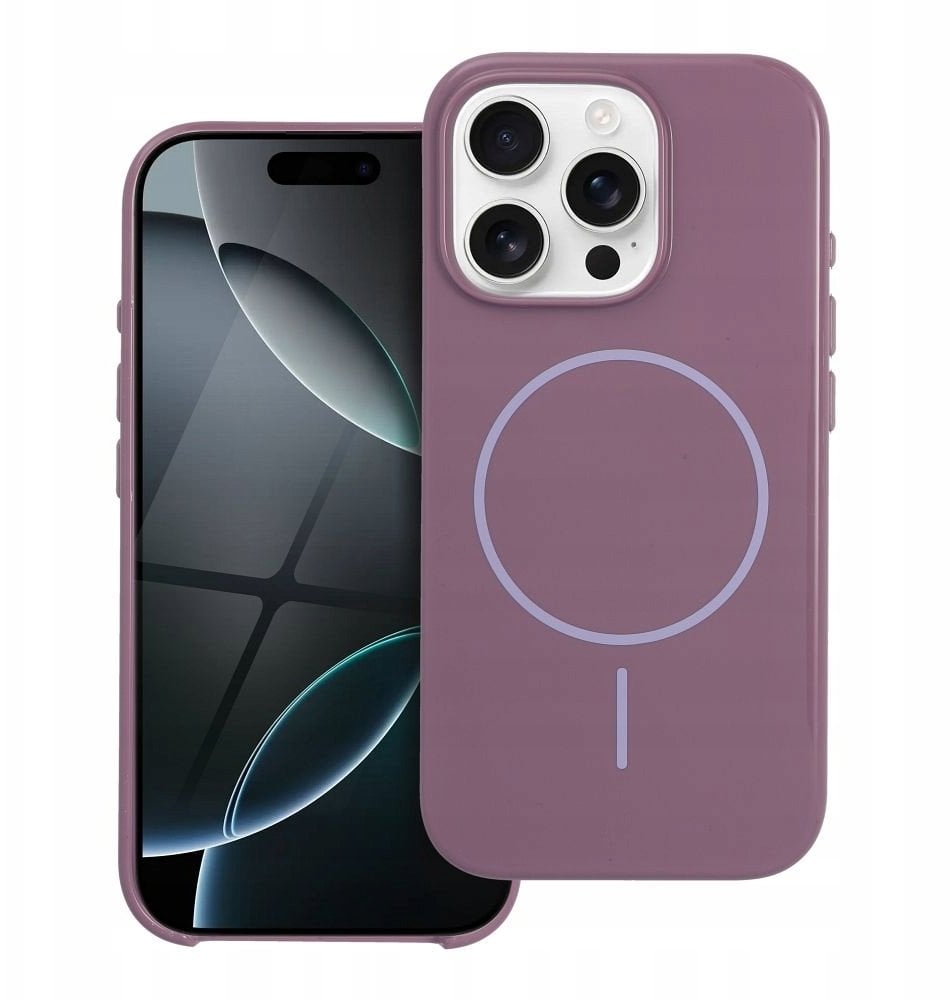 Glossy Mag Cover zgodny z MagSafe pasuje do IPHONE 17 PRO MAX fioletowy