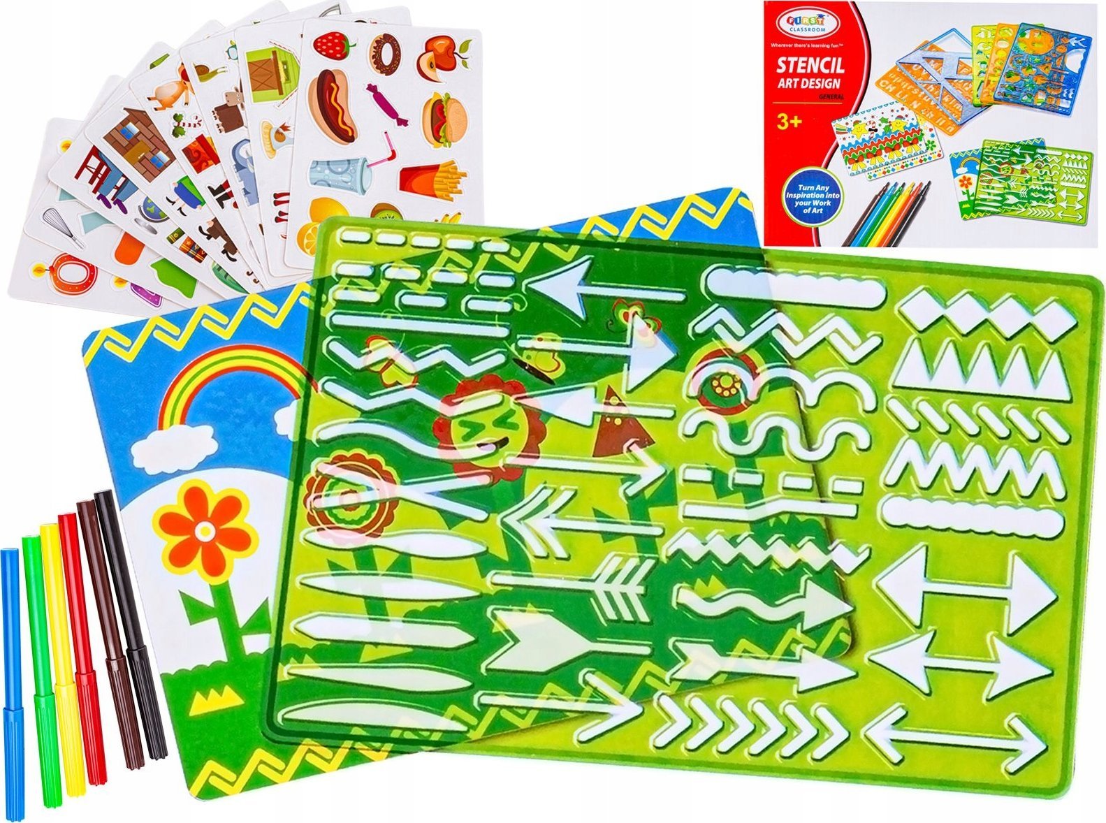 Spirograf Kreatywny Zestaw Do Rysowania Wzorów, Szlaczków, Szablony + Pisaki