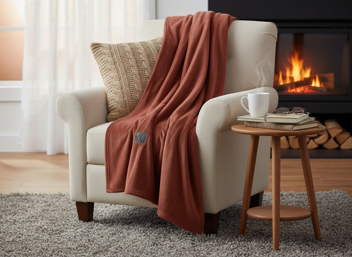 Koc 150x200 cm Kuschelsoft 3638-340 ceglany