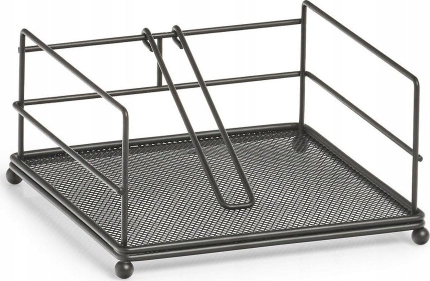 Zeller Serwetnik metalowy, 17 x 17 x 9 cm, czarny, ZELLER