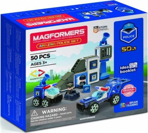 Magformers Klocki konstrukcyjne Zestaw policyjny