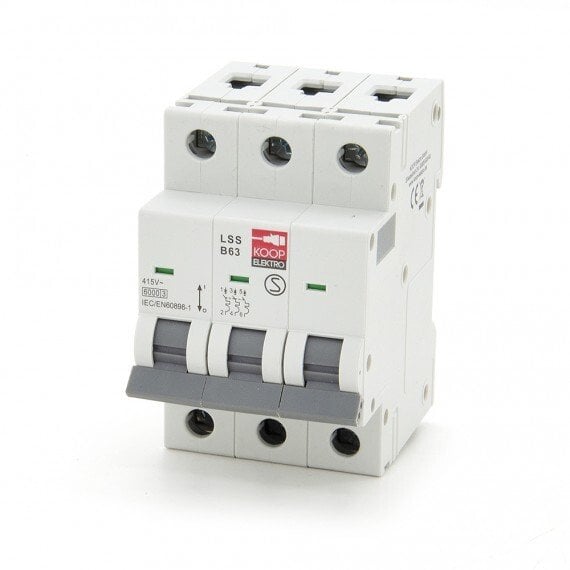 KOOP Elektro Wyłącznik nadprądowy 3P B 63A 6kA AC B63A LSS B63 3P