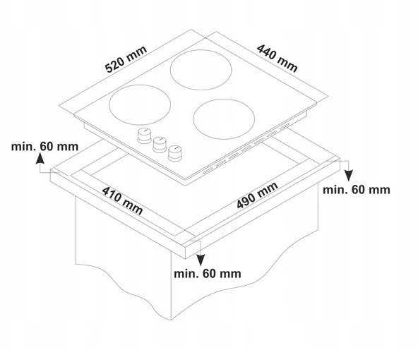 XBERG PŁYTA INDUKCYJNA XBERG BRGI455W 45cm