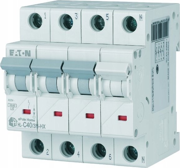 Eaton Wyłącznik nadprądowy 3P+N C 40A 6kA AC xPole Home HN-C40/3N 194915