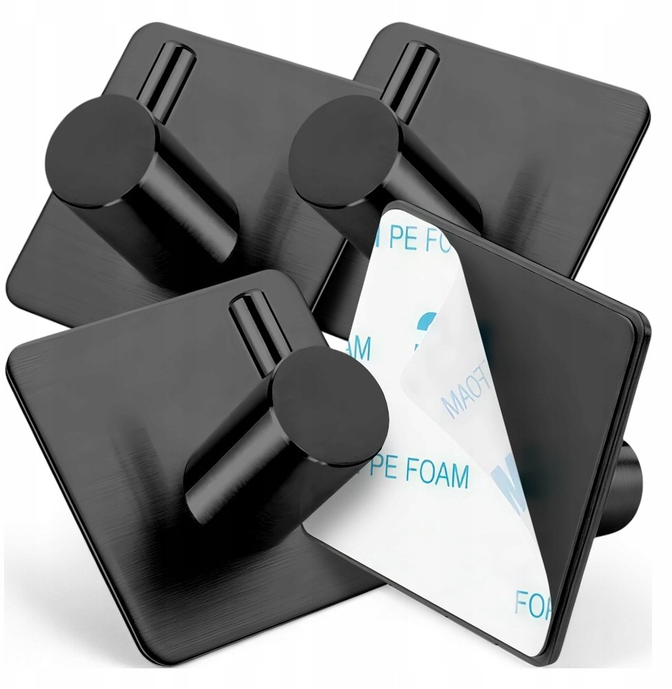 WIESZAKI HACZYKI DO ŁAZIENKI CZARNE KANZA