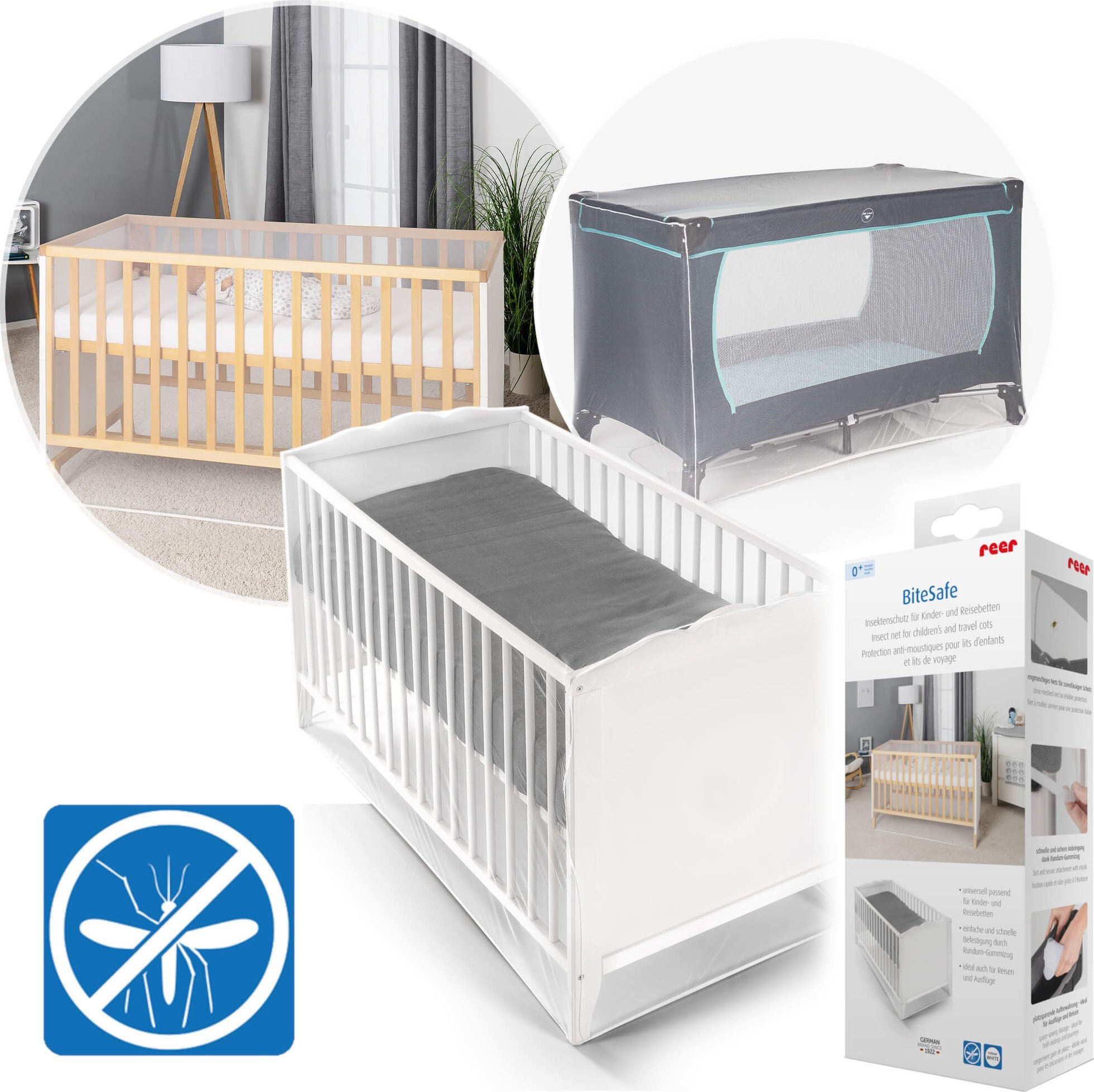 Reer Moskitiera łóżeczka uniwersal 60x120/70x140cm REER