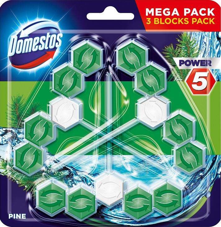 Domestos DOMESTOS_Power 5 kostka toaletowa Pine 3x55g